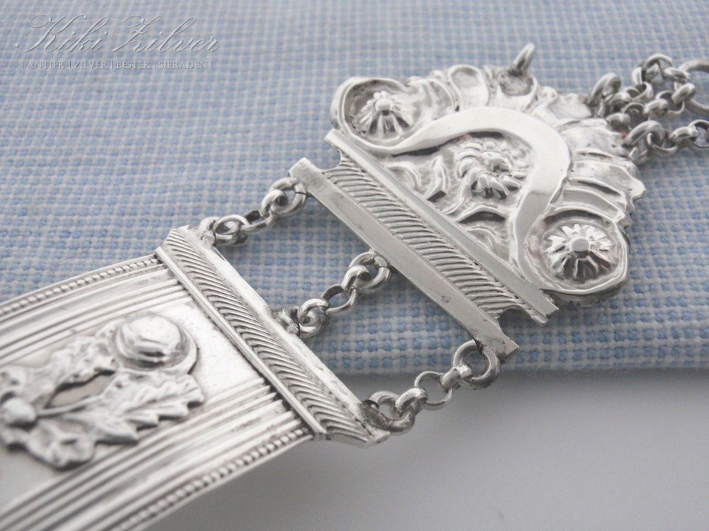 hoek gevolgtrekking Nuttig Antiek Zilveren Armband van 'n Boekslot - Kiki Zilver