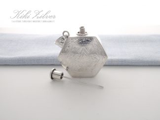 zilveren parfumflesje kiki zilver antiek sieraden